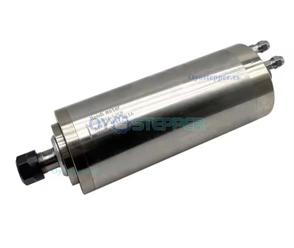 Motor de husillo CNC de 3kW ER20 100mm 24000rpm 110V/220V/380V refrigerado por agua